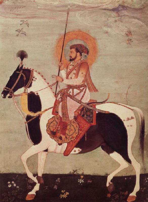 unknow artist Horseman likeness of the Shah Dschahan, leaf out of the Shah-Dschahan-album period of the Schan Dschahan